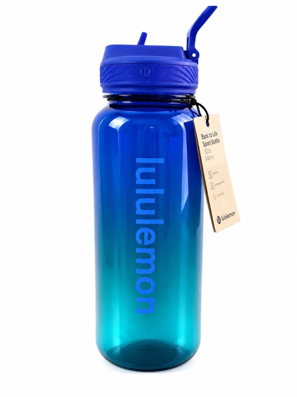 Lululemon Blue Ombré Back To Life Sport Bottle 32oz NWT